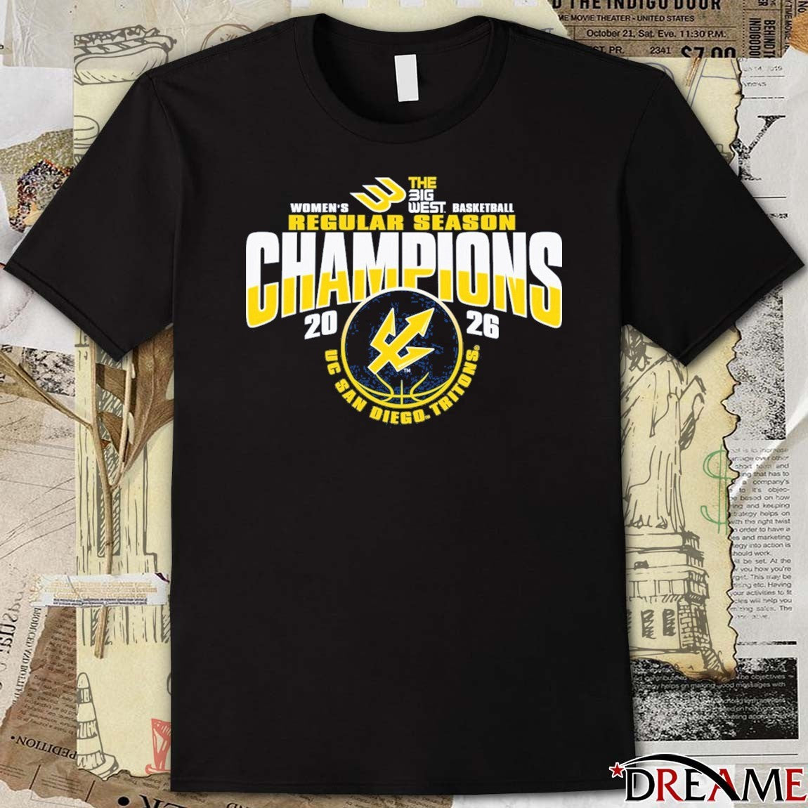 UC San Diego Tritons Women’s Basketball Regular Season Champions The Big West 2026 t-shirt