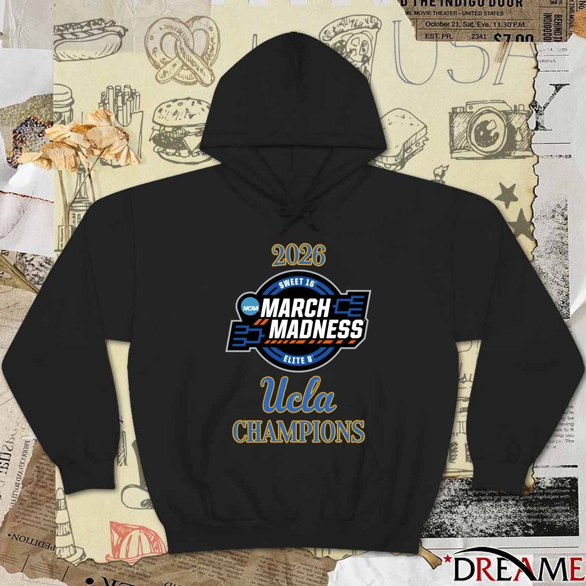 UCLA Bruins 2026 NCAA Women’s March Madness Sweet 16 Elite 8 Champions Logo t-shirt