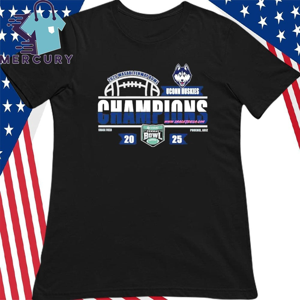 UConn Huskies 2025 Wasabi Fenway Bowl Champiosn At Fenway Park On December 27 Locker Room Shirt