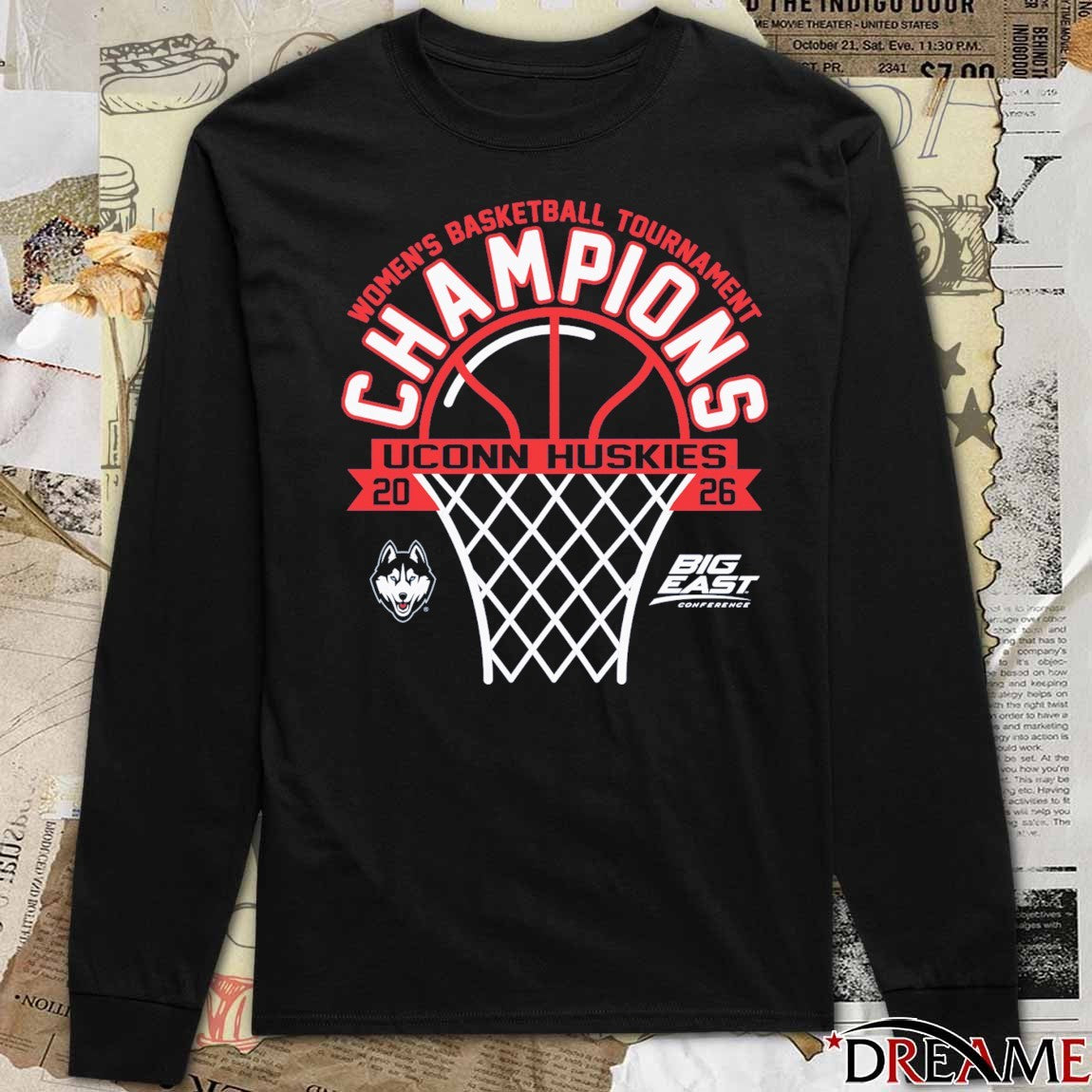 UConn Huskies 2026 Big East Women’s Basketball Tournament Champions t-shirt