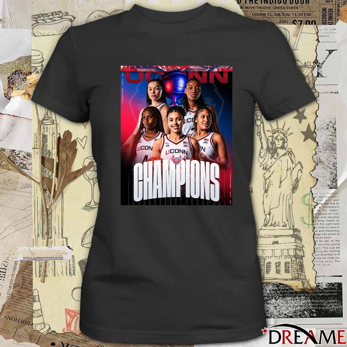 UConn Huskies 2026 Big East Women’s Basketball Tournament Champions Poster t-shirt