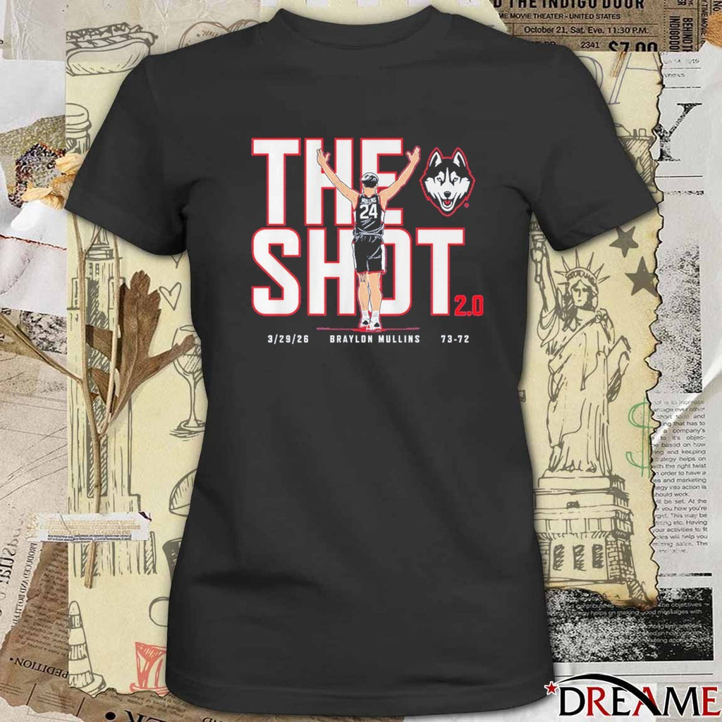 UConn Huskies Basketball Braylon Mullins The Shot 2.0 March 29 2026 t-shirt