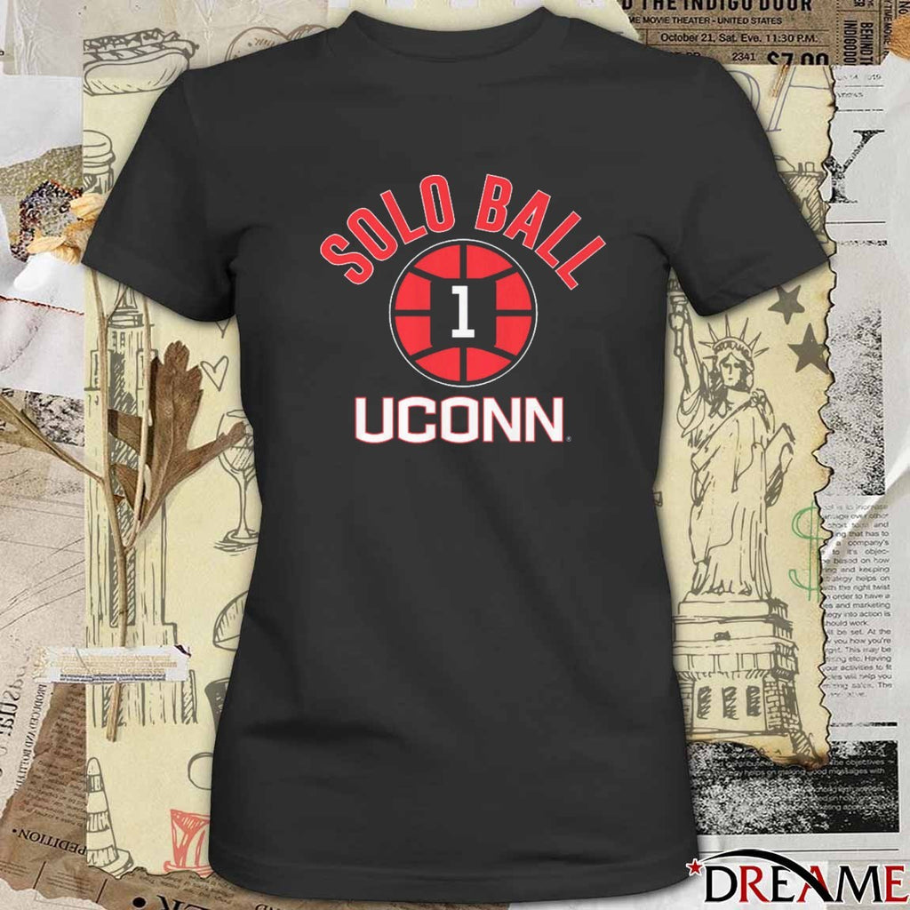 UConn Huskies Basketball Solo Ball Name Number Ball 1 t-shirt