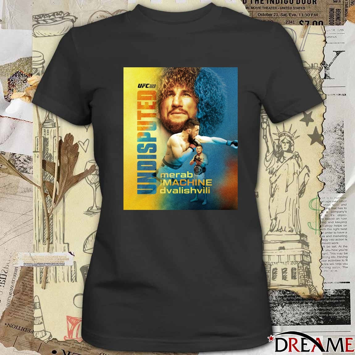 UFC 320 Merab Dvalishvili The Machine UFC Bantamweight Champion Undisputed Poster t-shirt