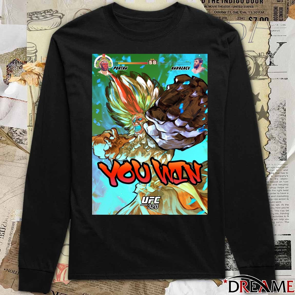 UFC 320 You Win Alex Poatan Pereira Vs Magomed Ankalaev Art Poster t-shirt