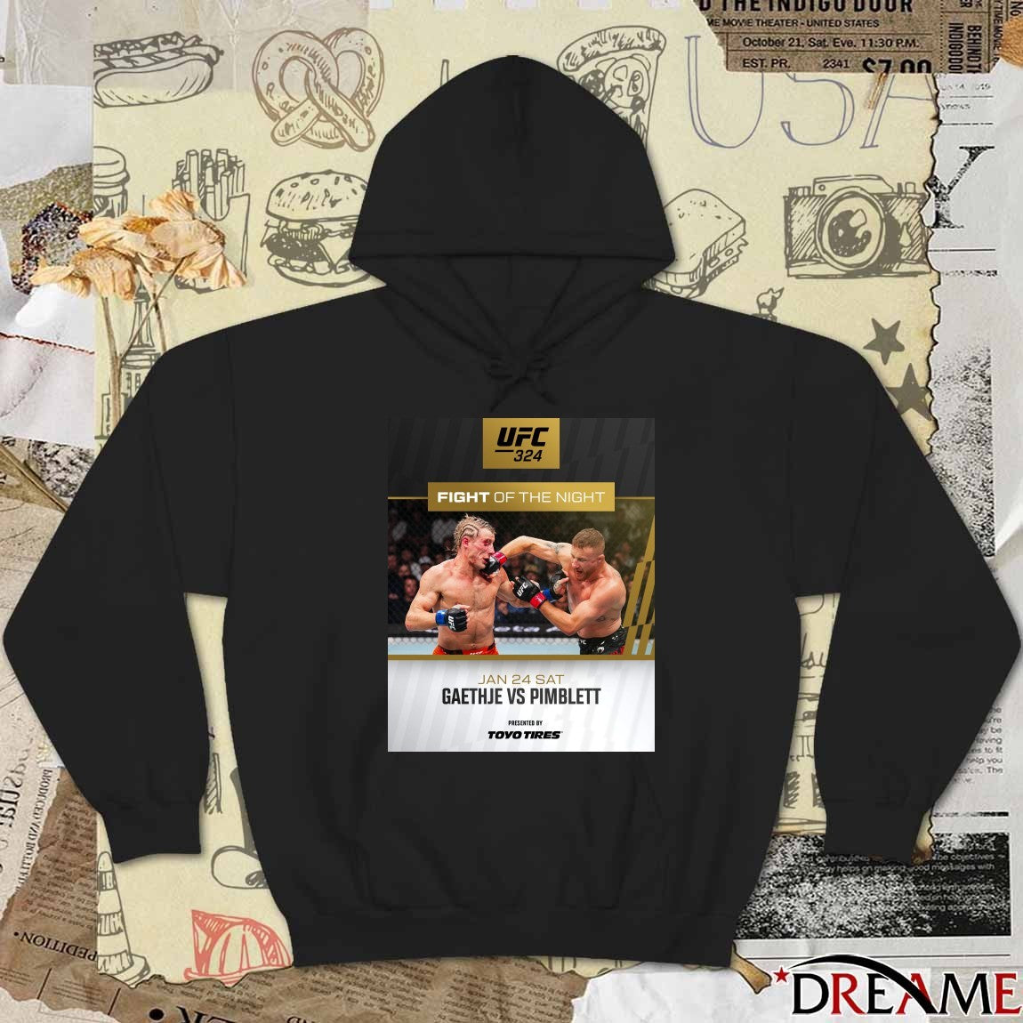 UFC 324 Fight Of The Night January 24 2026 Gaethje Vs Pimblett Poster t-shirt