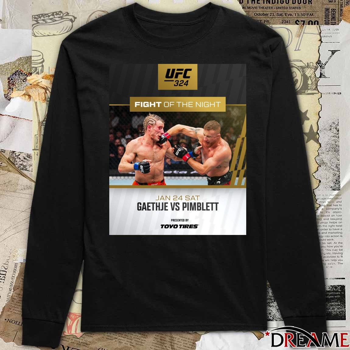 UFC 324 Fight Of The Night January 24 2026 Gaethje Vs Pimblett Poster t-shirt