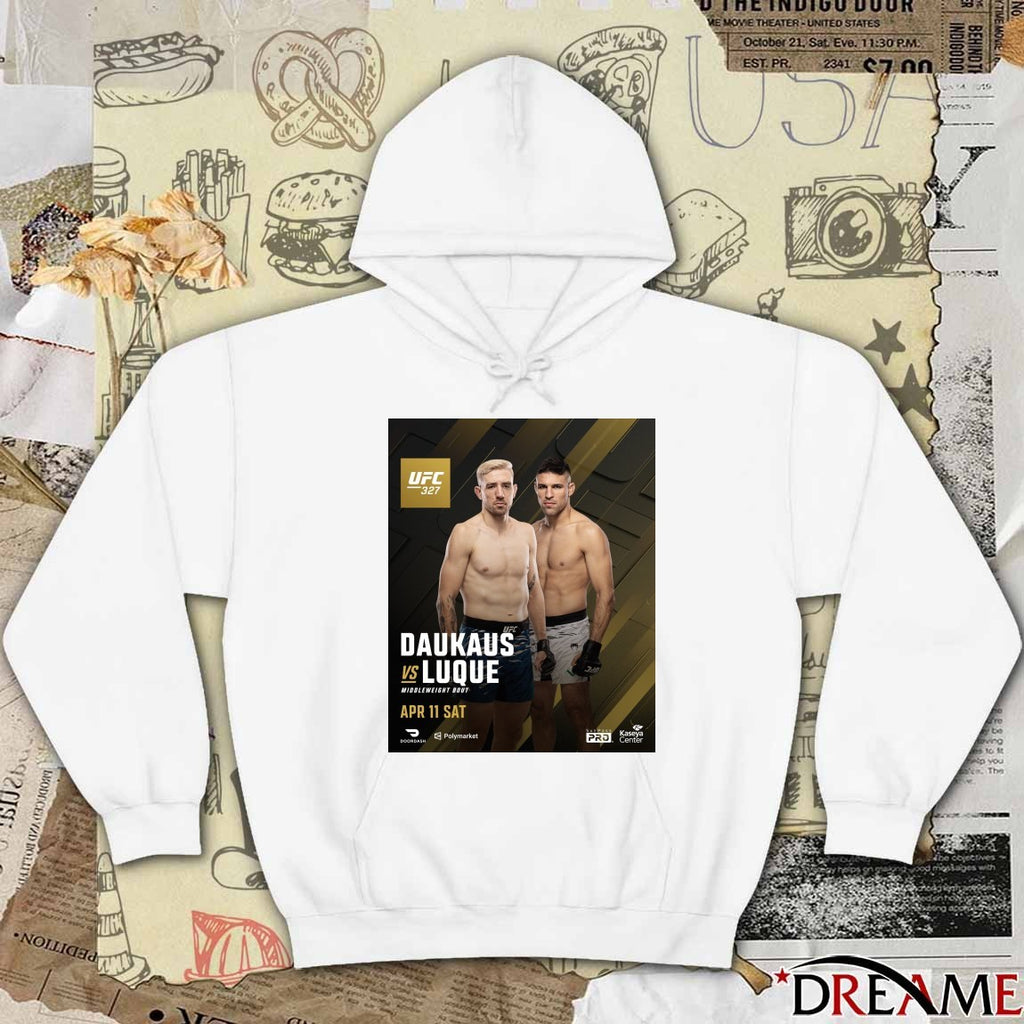 UFC 327 Daukaus Vs Luque April 11, 2026 Middleweight Bout in Miami, Florida Poster t-shirt