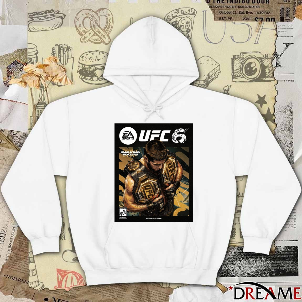 UFC 6 Double Champ P4P King Edition Islam Makhachev Poster t-shirt
