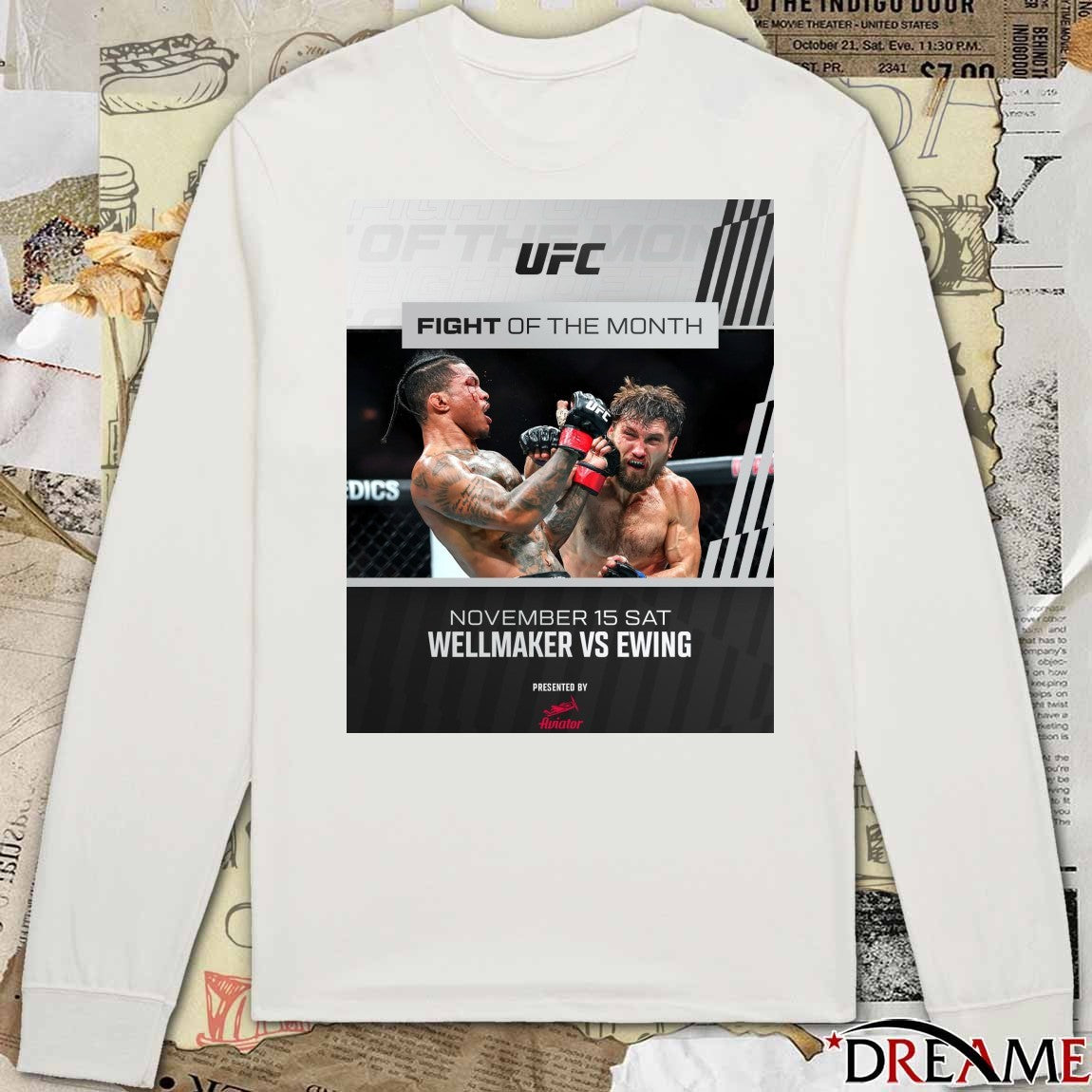 UFC Fight Of The Month November 15 2025 Malcolm Wellmaker Vs Ethyn Ewing Poster t-shirt