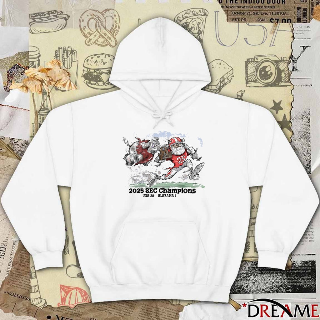 UGA 28 – 7 Alabama 2025 SEC Champions Patrick Carlson Fanart t-shirt