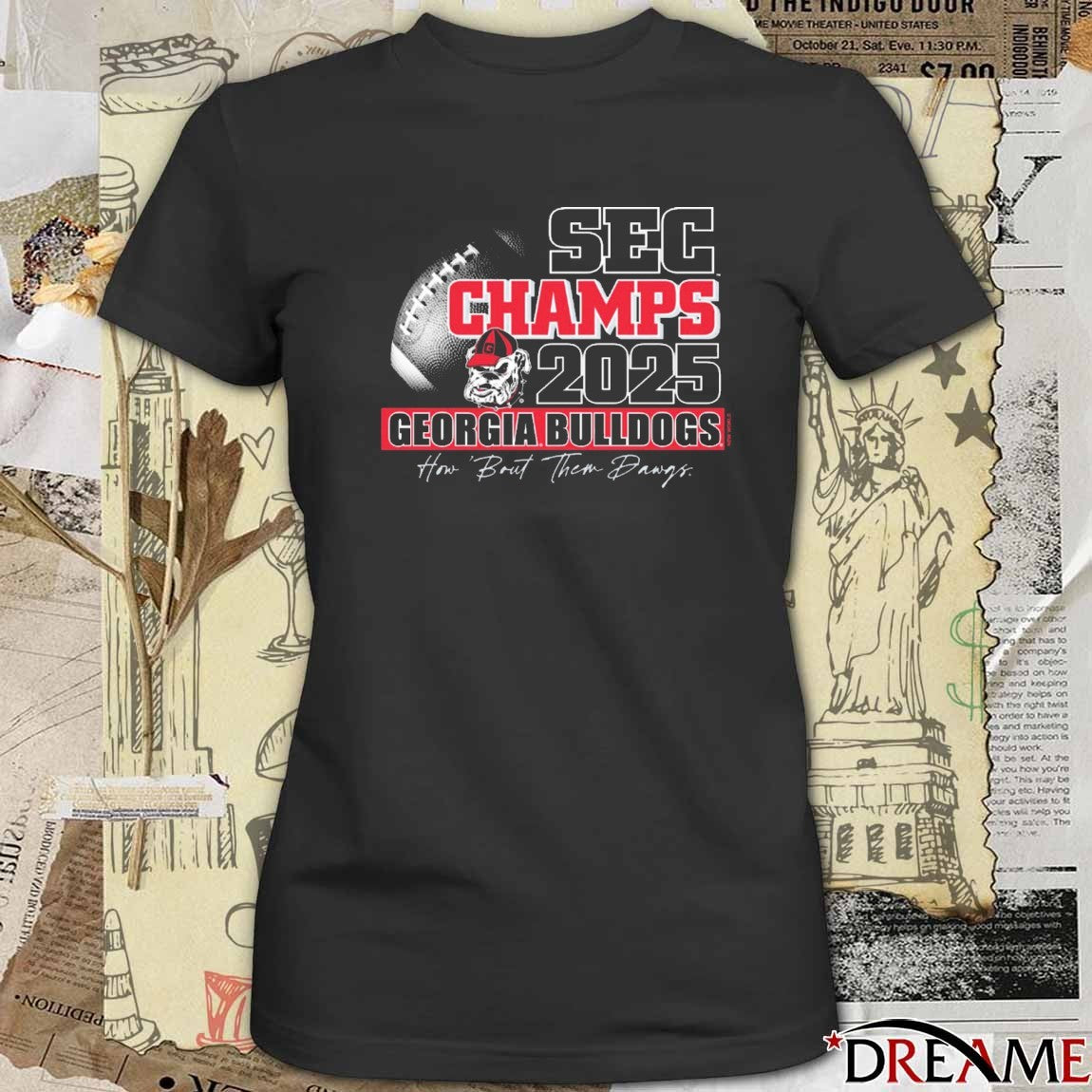 UGA Georgia Bulldogs 2025 SEC Football Champions How ‘Bout Them Dawgs t-shirt