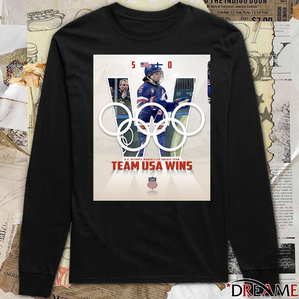 US Olympic Women’s Ice Hockey Team Team USA Wins Poster t-shirt