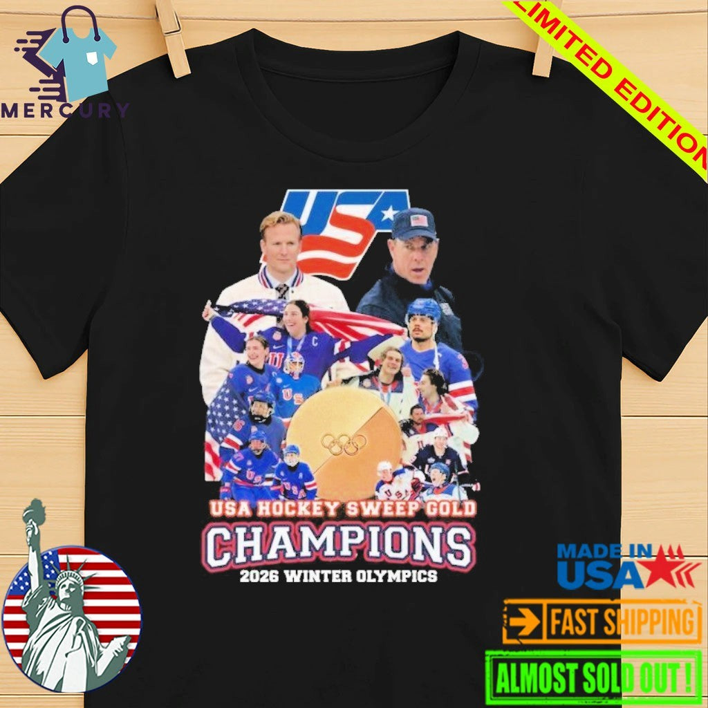 USA Hockey Sweep Gold Champions 2026 Winter Olympics Shirt