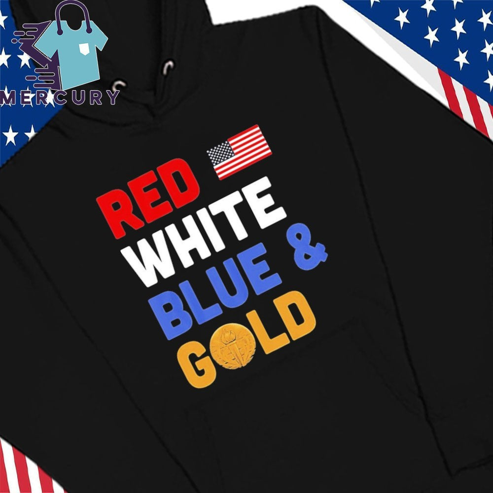 USA Team 2026 Red White Blue Gold Shirt