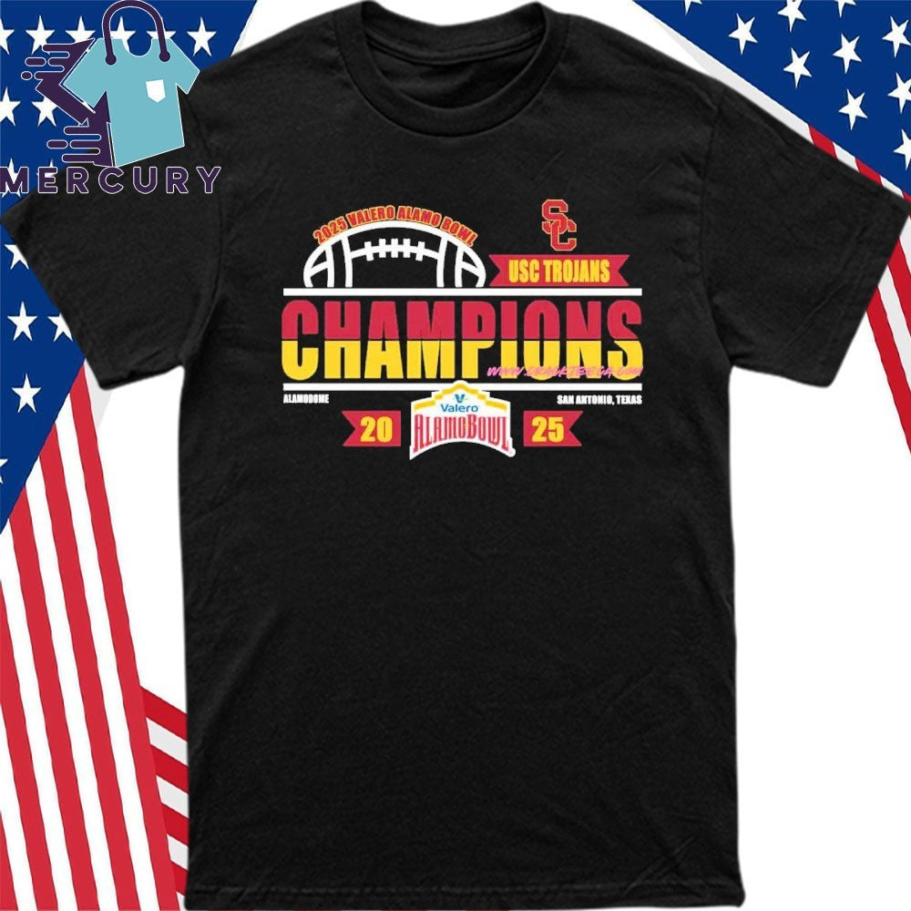 USC Trojans Football 2025 Valero Alamo Bowl Champions Locker Room Shirt