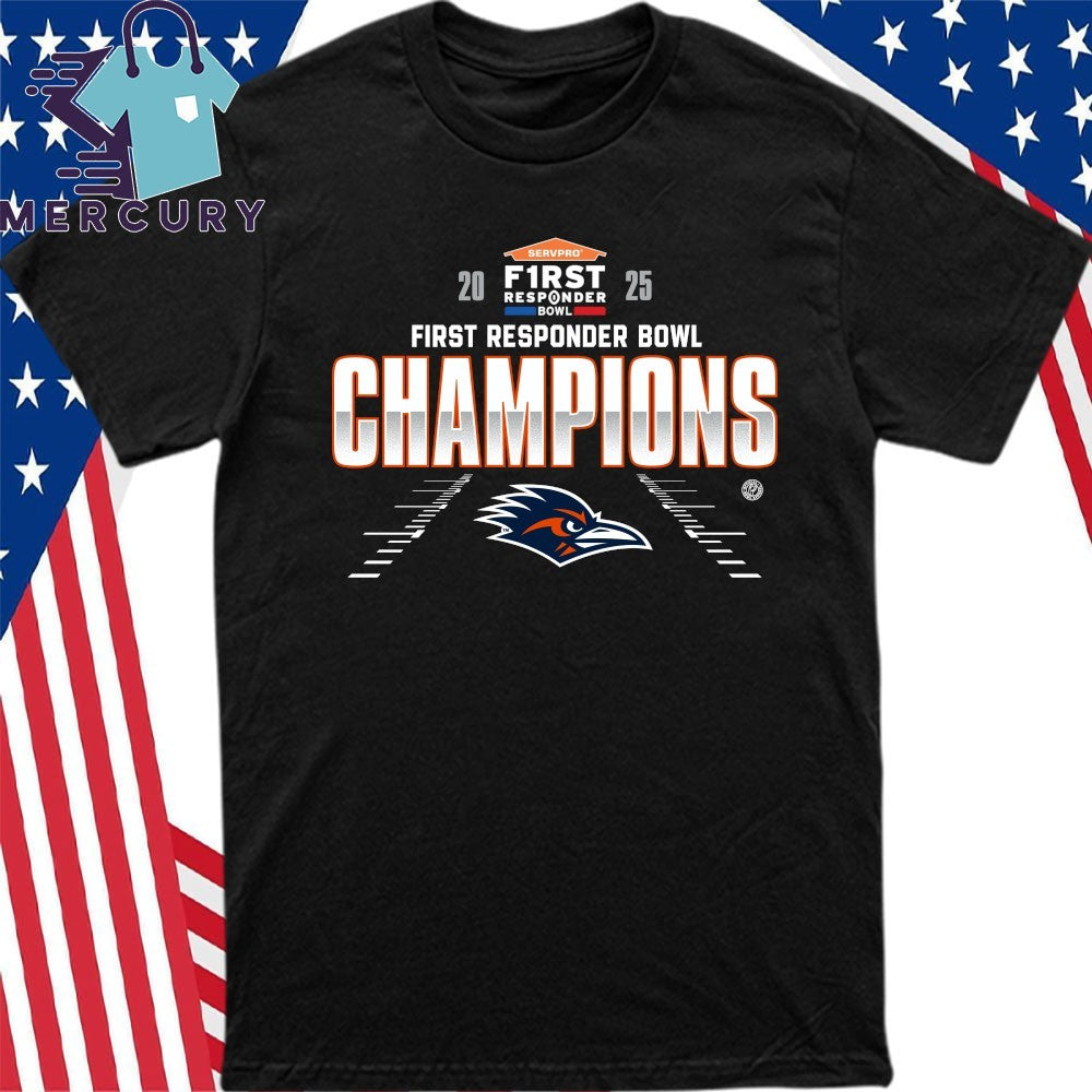 UTSA Roadrunners 2025 First Responder Bowl Champions Shirt