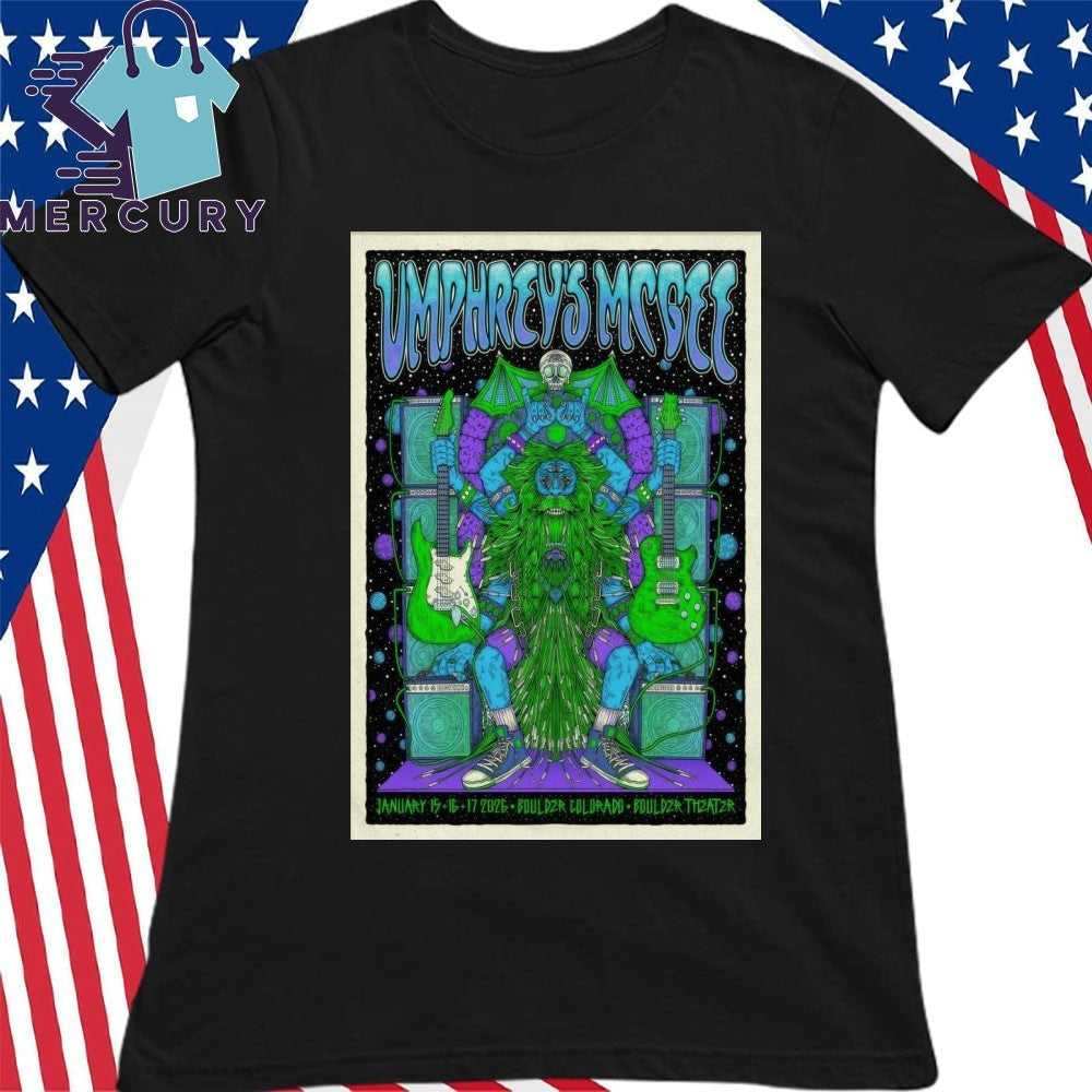 Umphrey’s McGee Boulder Theater Boulder CO Jan 15-17 2026 Poster Shirt