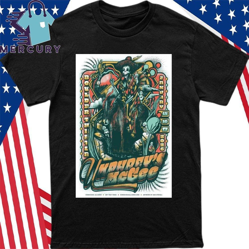 Umphrey’s McGee Jan 15-17 2026 Boulder Theater Boulder CO Tour Poster Shirt