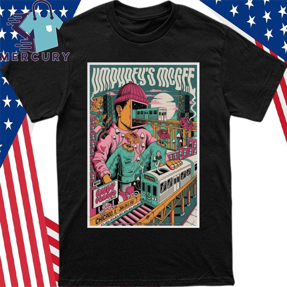 Umphrey’s McGee Jan 2-3 2026 The Salt Shed In Chicago IL Poster Shirt