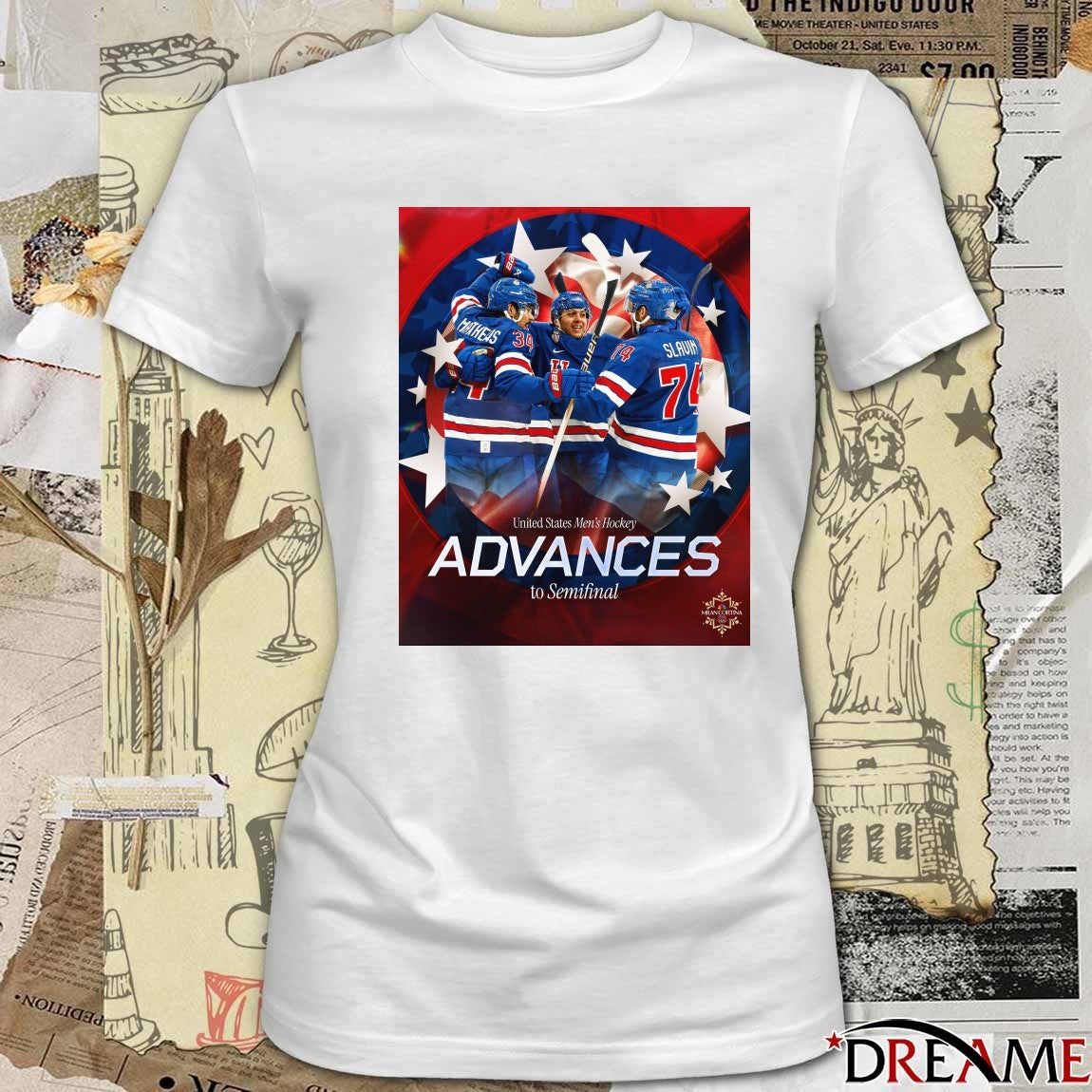 United States Men’s Hockey Advances To Semifinal 2026 Winter Olympics t-shirt