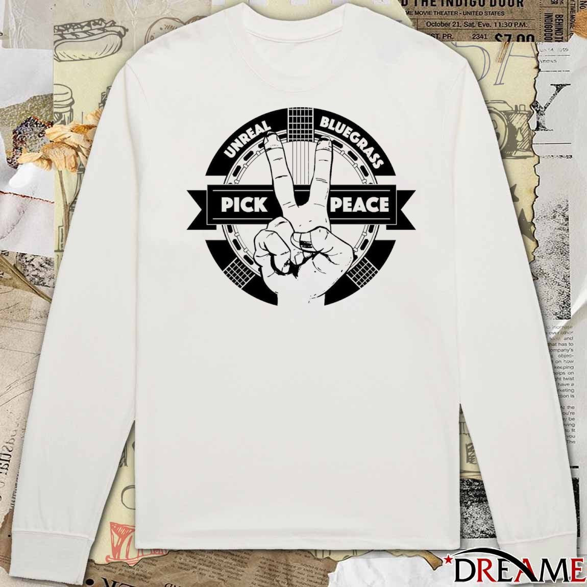 Unreal Bluegrass Pick Peace Minnesota 2026 t-shirt