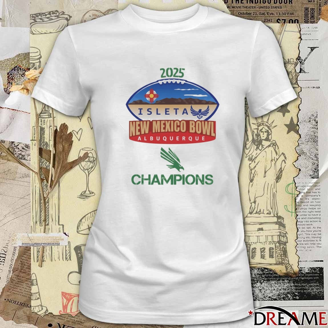 Unt North Texas Mean Green 2025 Isleta New Mexico Bowl Champions t-shirt
