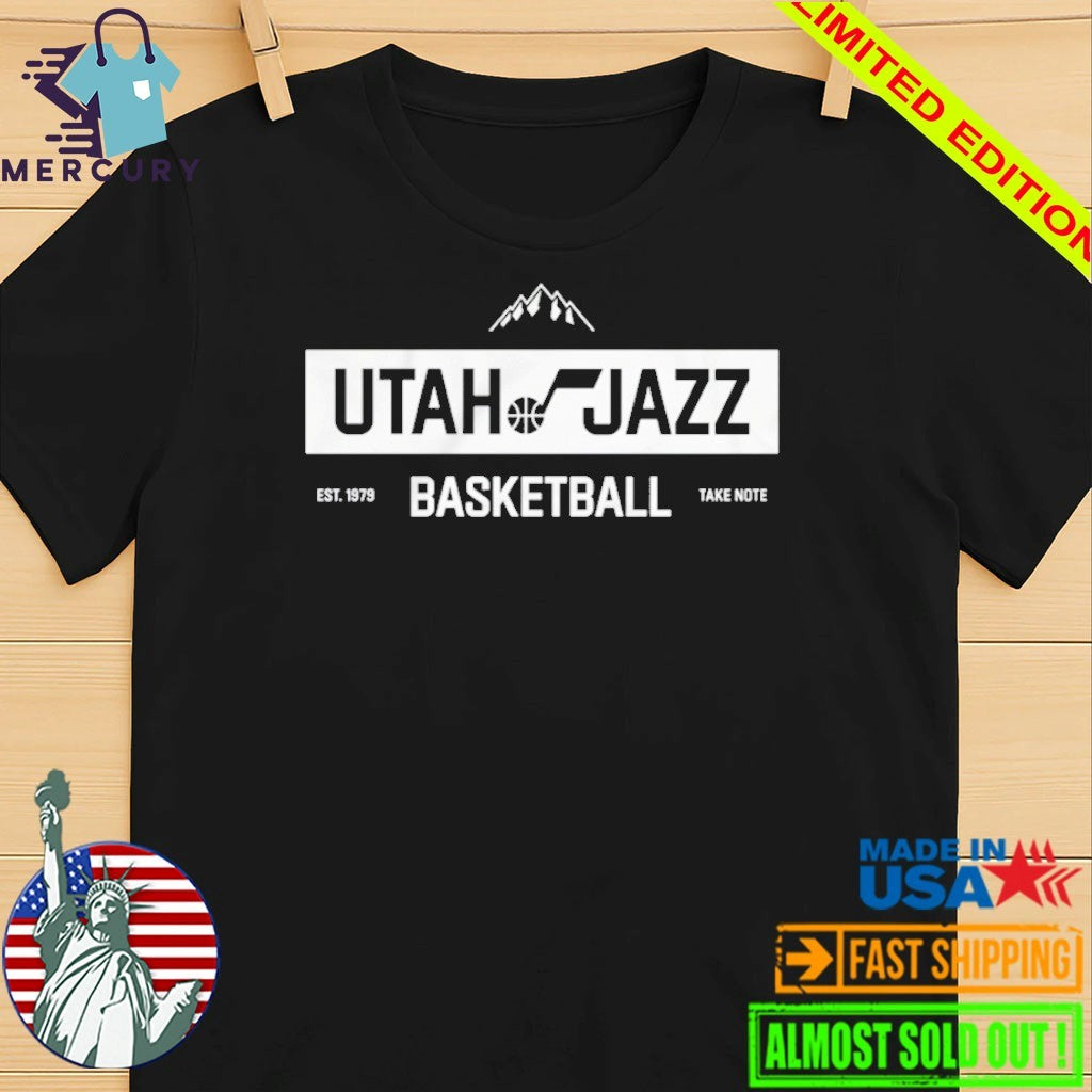 Utah Jazz Basketball Take Note Est 1979 Shirt