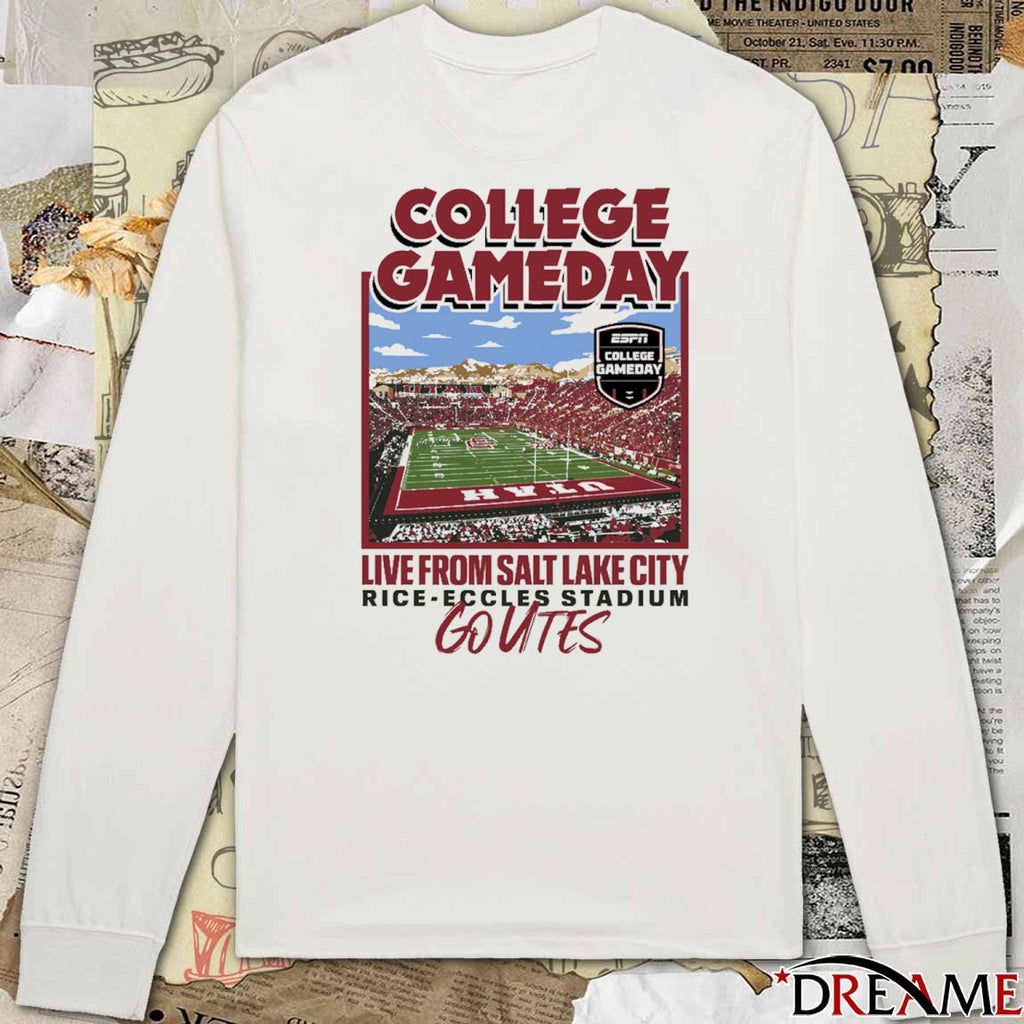 Utah Utes 2025 ESPN College GameDay Live From Salt Lake City Rice-Eccles Stadium Go Utes t-shirt