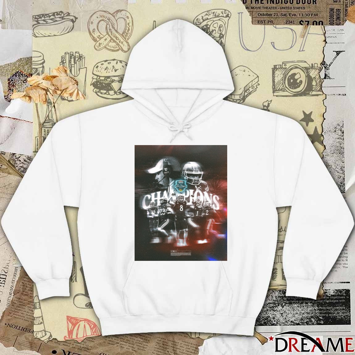 Utah Utes 2025 SRS Distribution Las Vegas Bowl Champions Crowned in Vegas Poster t-shirt