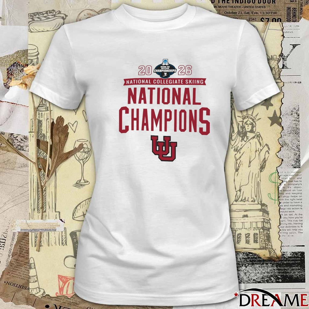 Utah Utes 2026 NCAA National Collegiate Skiing National Champions t-shirt