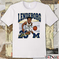 Valiant University of Michigan Wolverines Basketball Yaxel Lendeborg Caricature t-shirt