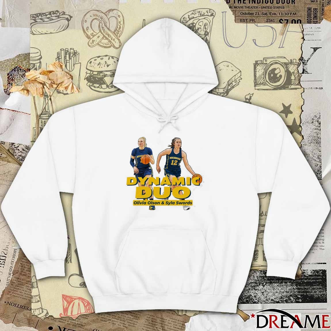 Valiant University of Michigan Women’s Basketball Olivia Olson and Syla Swords Dynamic Duo t-shirt