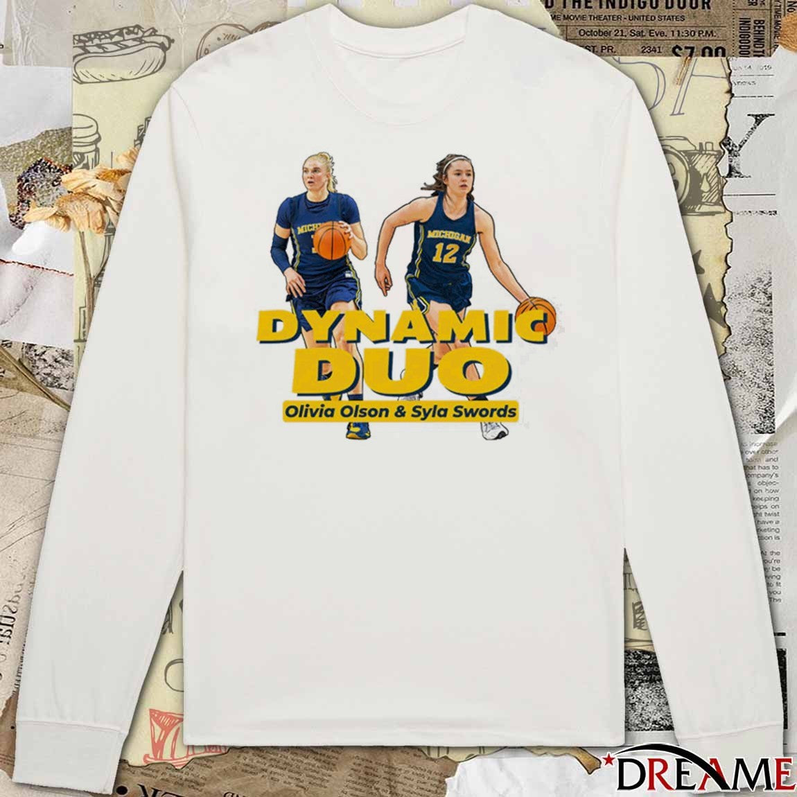Valiant University of Michigan Women’s Basketball Olivia Olson and Syla Swords Dynamic Duo t-shirt