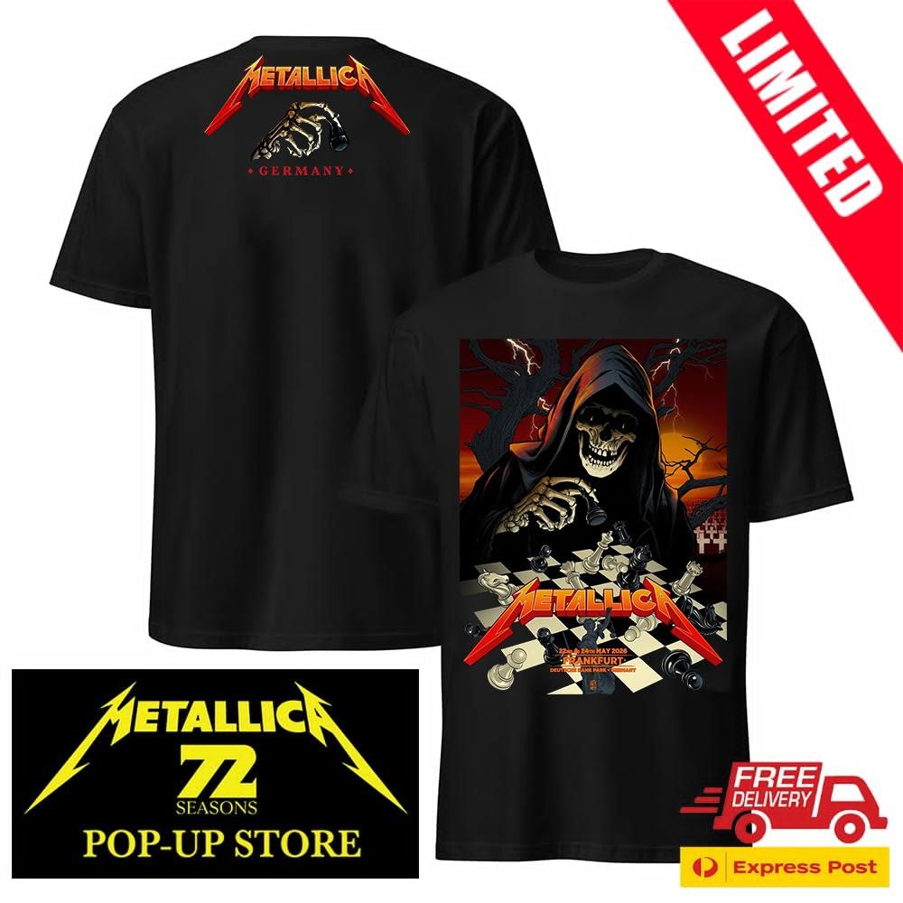 Vance Kelly Metallica Frankfurt 2026 Official Tee – Two Sides Merch – May 22 24 Deutsche Bank Park