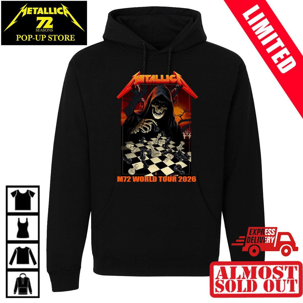 Vance Kelly Metallica Frankfurt 2026 Pop Up Shop Skeleton Chess Poster Shirt
