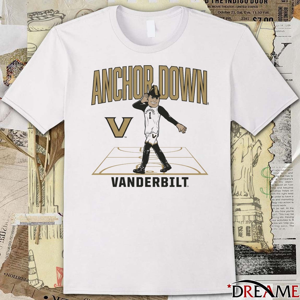 Vanderbilt Commodores Basketball Anchor Down Mascot Court t-shirt