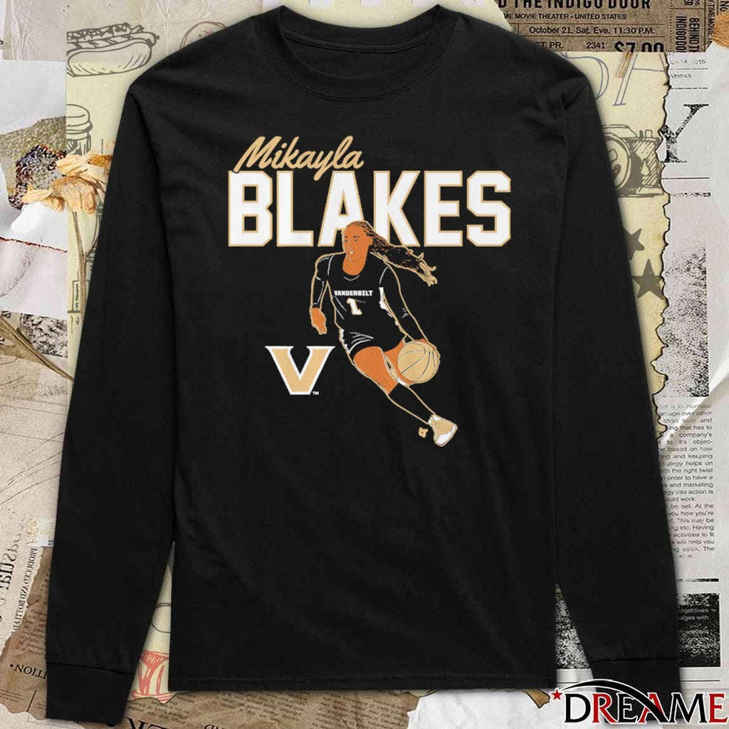 Vanderbilt Commodores Basketball Mikayla Blakes Name Pose t-shirt