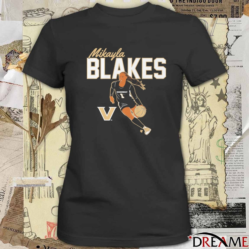Vanderbilt Commodores Basketball Mikayla Blakes Name Pose t-shirt