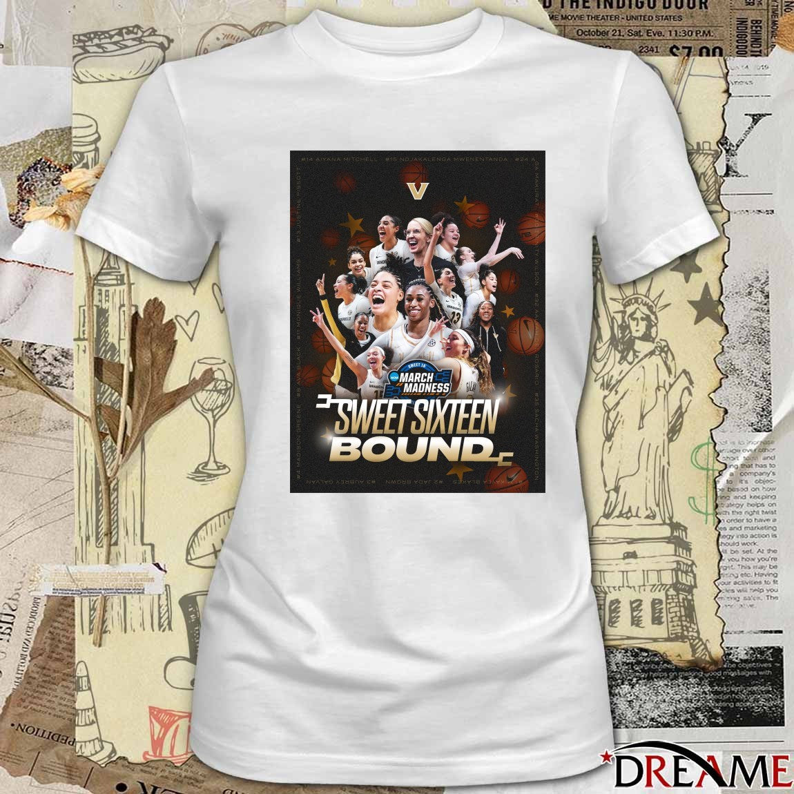 Vanderbilt Commodores WBB NCAA Sweet Sixteen Bound 2026 Poster t-shirt
