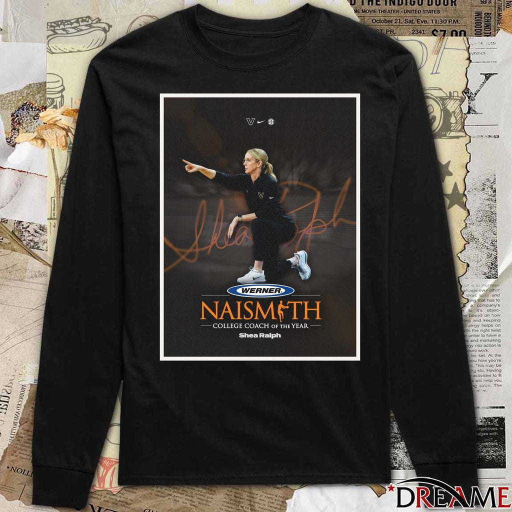 Vanderbilt WBB Werner Ladder 2026 Naismith College Coach of the Year Shea Ralph Signature Poster t-shirt
