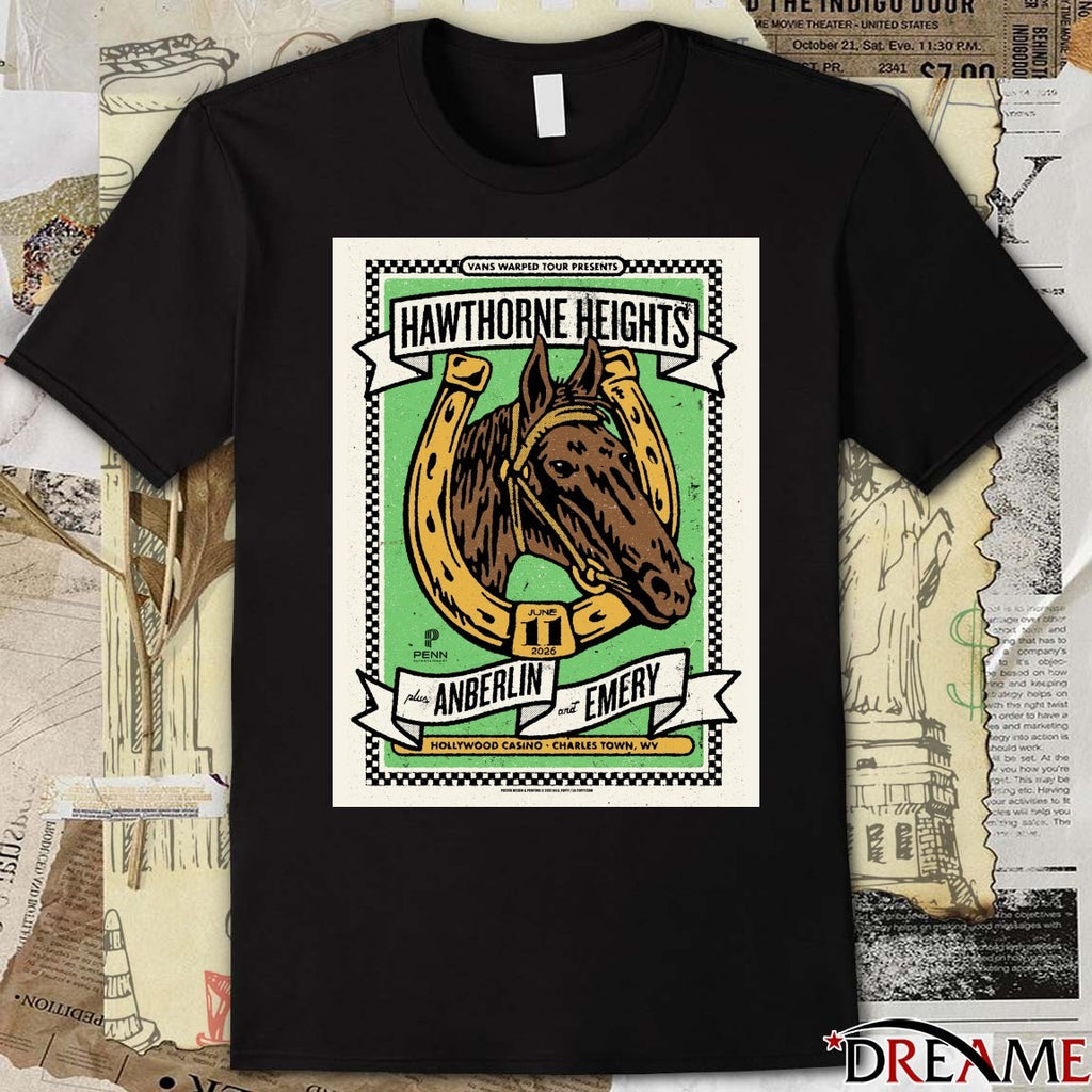 Vans Warped Tour Presents Hawthorne Heights Hollywood Casino Charles Town WV Poster t-shirt