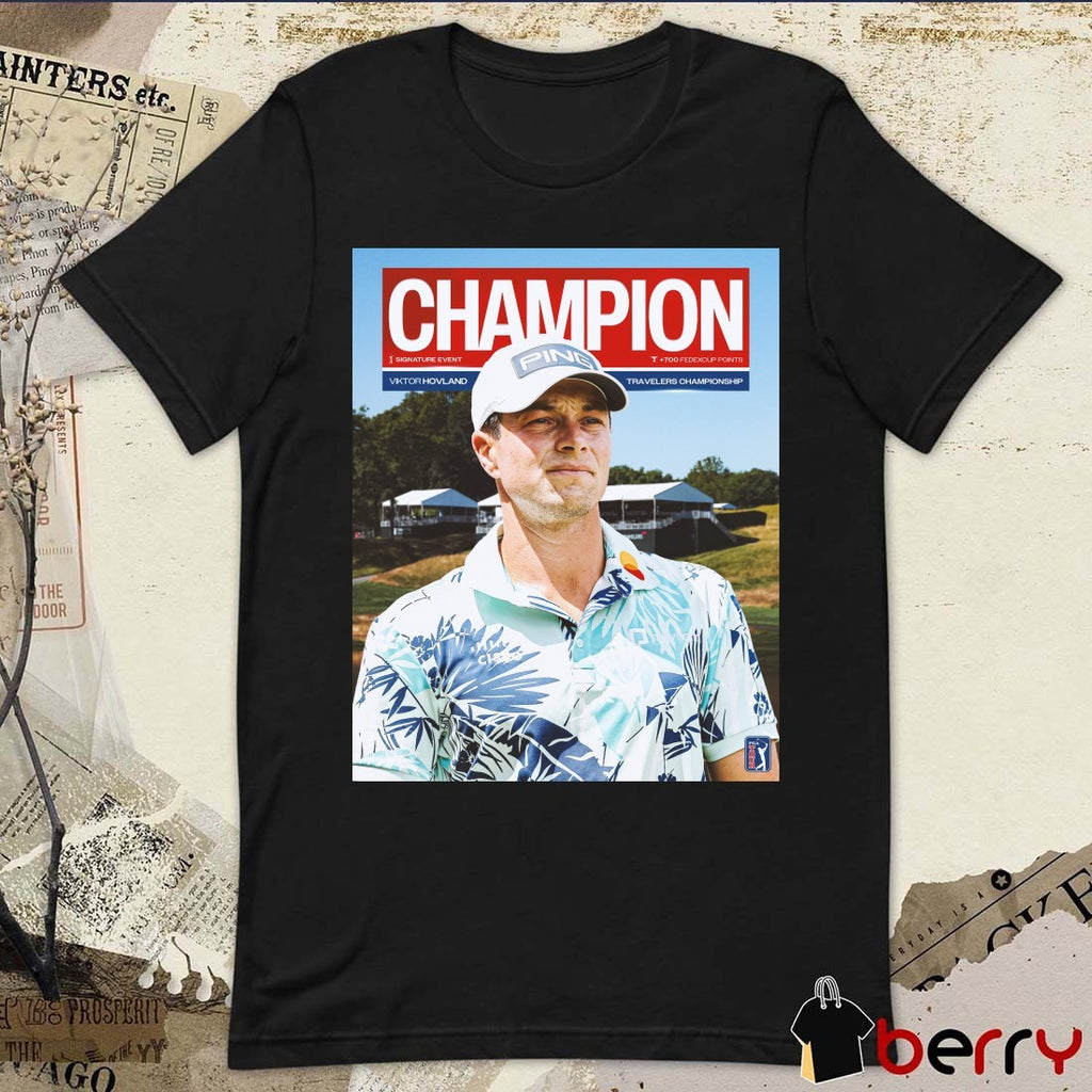 Viktor Hovland 2026 Travelers Championship Champion PGA Tour Poster t-shirt