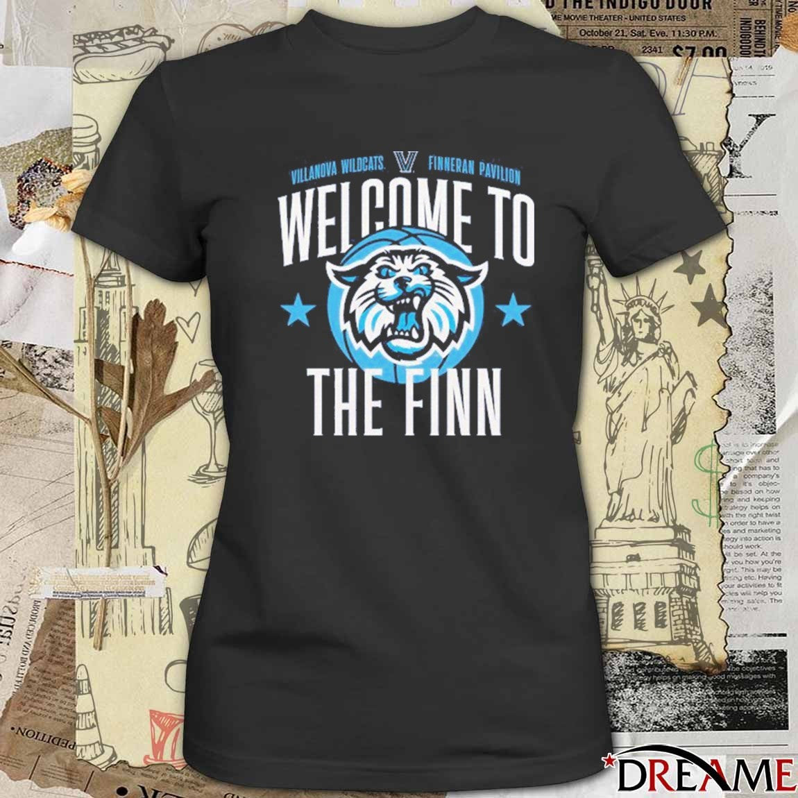 Villanova Wildcats Finneran Pavilion Welcome To The Fin t-shirt