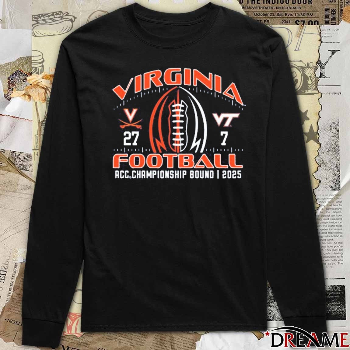 Virginia Cavaliers Vs Virginia Tech Hokies Final Score 27 – 7 ACC Championship Bound 2025 t-shirt