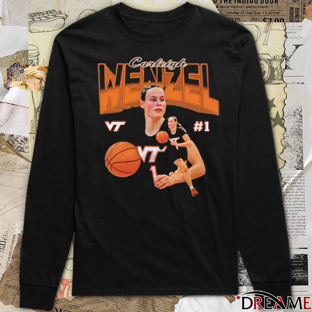 Virginia Tech Hokies Carleigh Wenzel Who Wears Jersey 1 t-shirt