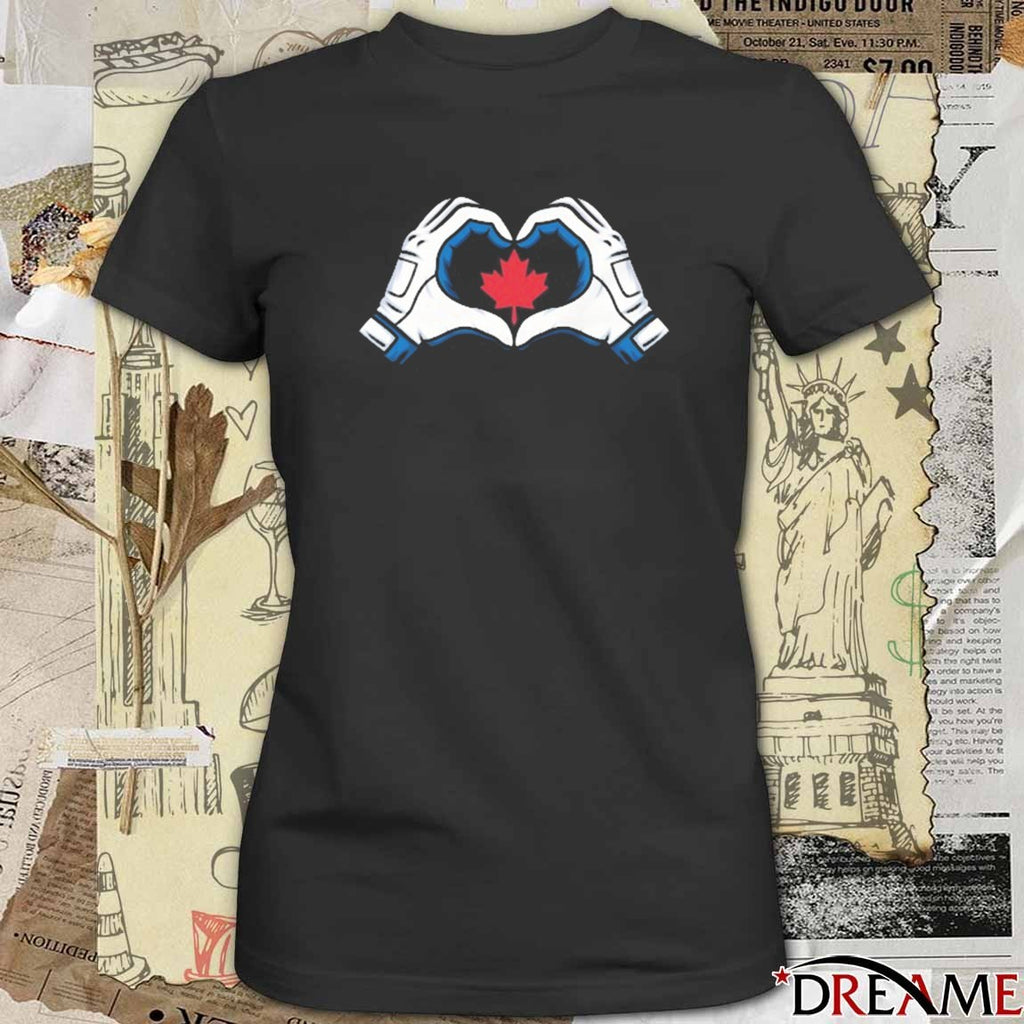 Vladimir Guerrero Jr Toronto Blue Jays Wearing Canada Heart Hands t-shirt