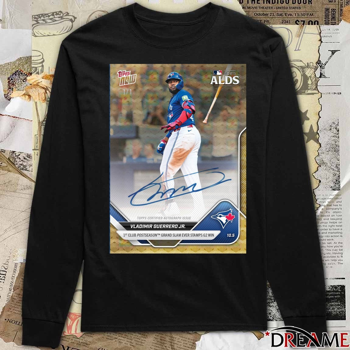 Vladimir Guerrero Jr. Toronto Blue Jays Grand Slam MLB 2025 ALDS Topps Now Signature Poster t-shirt