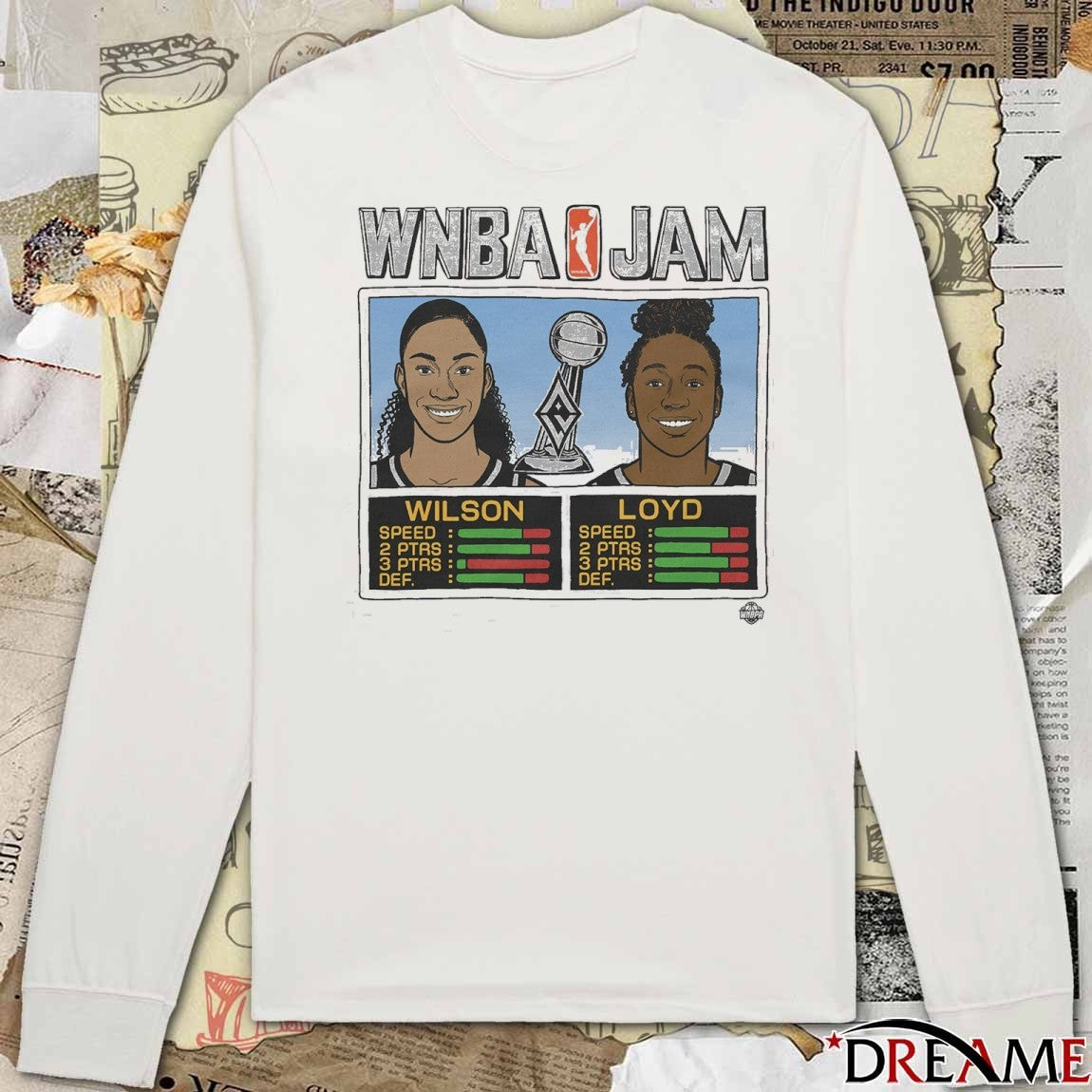 WNBA Jam Las Vegas Aces Basketball 2025 Champs Wilson And Loyd t-shirt