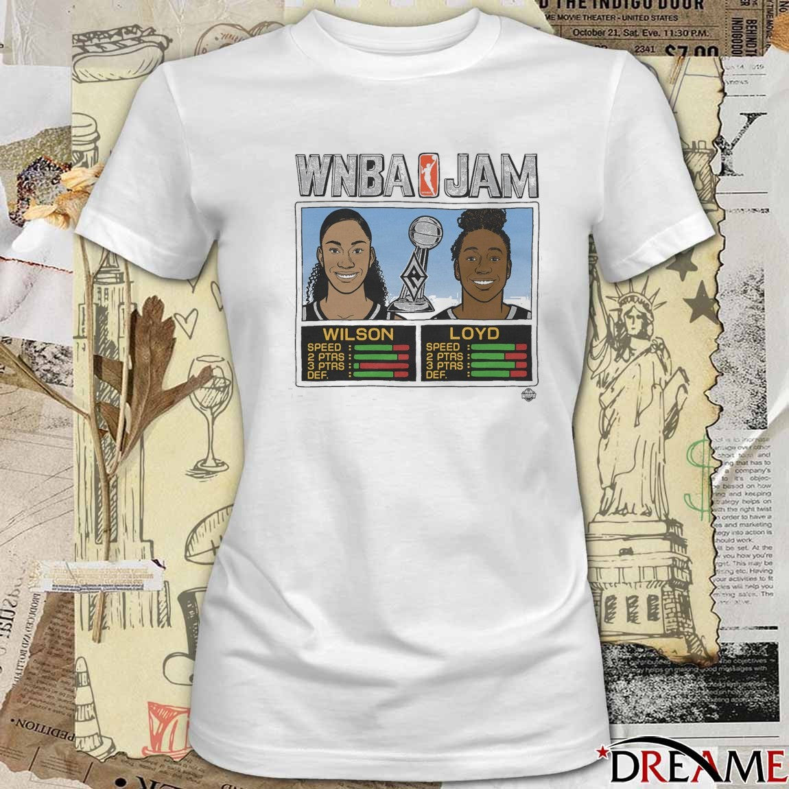 WNBA Jam Las Vegas Aces Basketball 2025 Champs Wilson And Loyd t-shirt